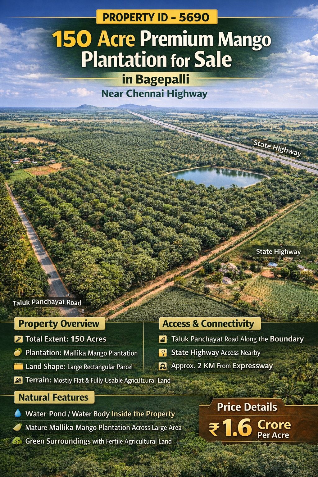 🆔 *PROPERTY ID – 5690* 🌴 *9 Acres Mixed Plantation Land for Sale – Near Palya, Hassan*